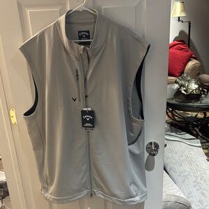 Callaway Light Gray Zip-Up Vest NWT 3XLT